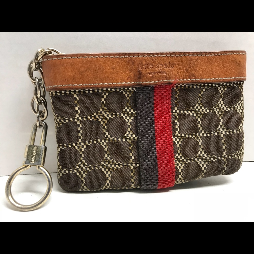 Kate Spade Taupe Brown Multi Color Small Wallet
